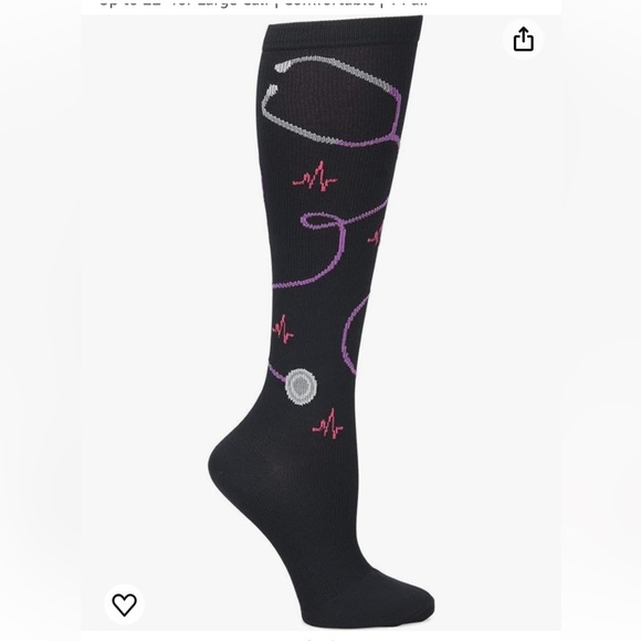 Nurse Mates Wide Calf Socks | 12-14 mmHg Compression | Up to 22" for Large Calf - Picture 1 of 3